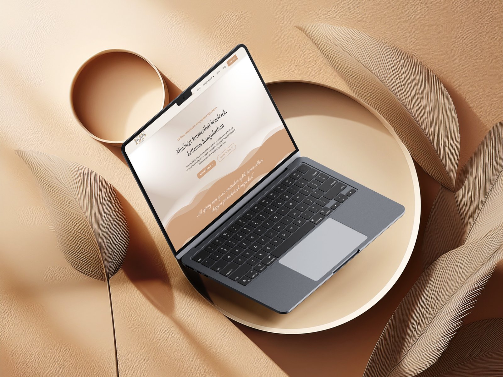Tóth Zsaklin weboldal mockup
