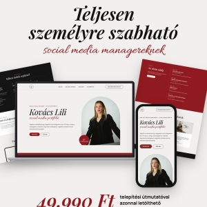 Elementor weboldal-sablon social media managereknek